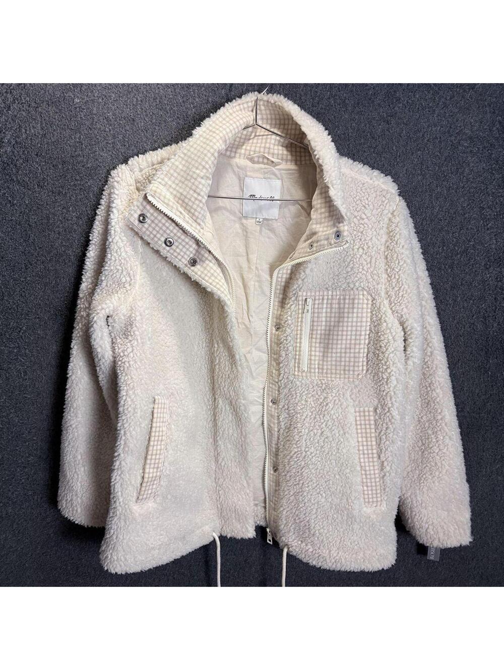 Madewell Women's Cream and White Jacket